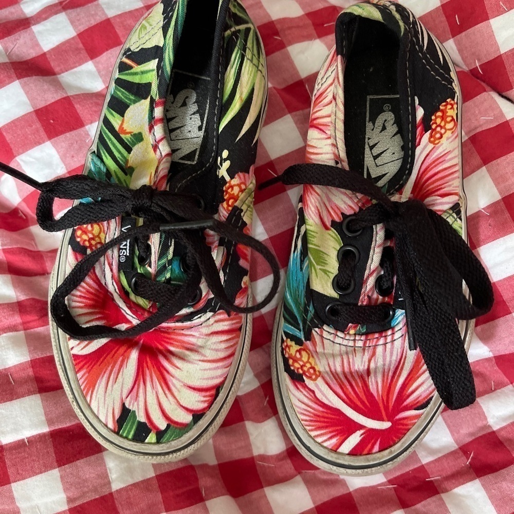 VANS Off The Wall Lace-Ups Shoes Tropical Kids Size 10.5 US - Picture 3 of 8